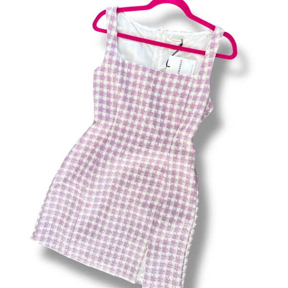 Glamorous Lilac Houndstooth Print Mini Dress S from Dolls Kill - Picture 1 of 6